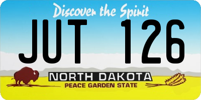 ND license plate JUT126