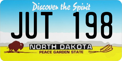 ND license plate JUT198