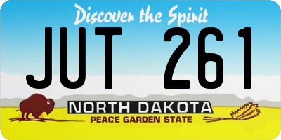 ND license plate JUT261