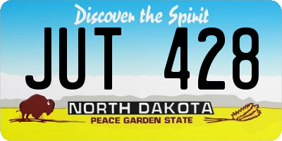 ND license plate JUT428