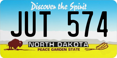 ND license plate JUT574