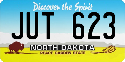 ND license plate JUT623