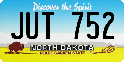 ND license plate JUT752