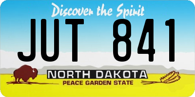 ND license plate JUT841