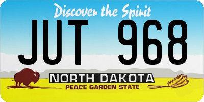 ND license plate JUT968