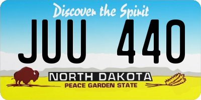 ND license plate JUU440
