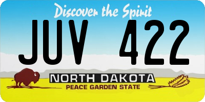 ND license plate JUV422