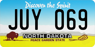 ND license plate JUY069