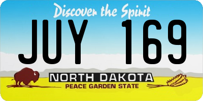 ND license plate JUY169