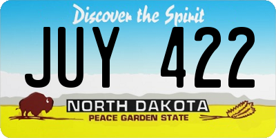 ND license plate JUY422