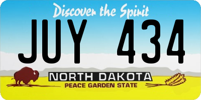 ND license plate JUY434