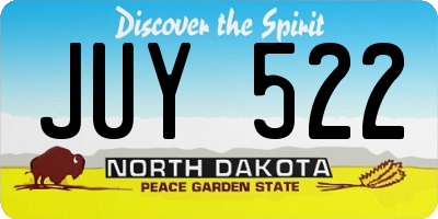ND license plate JUY522