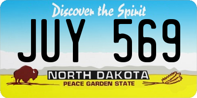 ND license plate JUY569