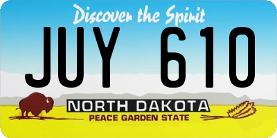 ND license plate JUY610