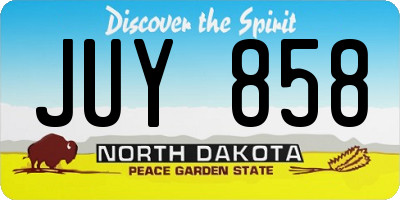 ND license plate JUY858
