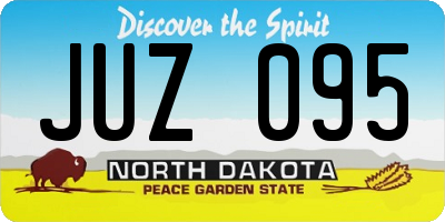 ND license plate JUZ095