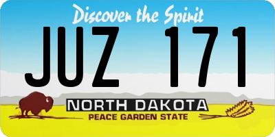 ND license plate JUZ171