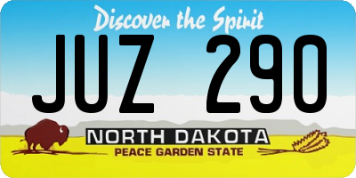 ND license plate JUZ290