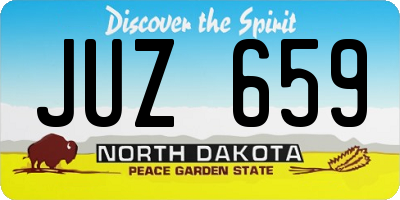 ND license plate JUZ659