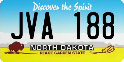 ND license plate JVA188