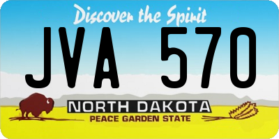 ND license plate JVA570