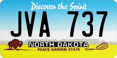 ND license plate JVA737