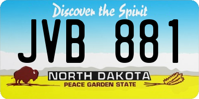 ND license plate JVB881