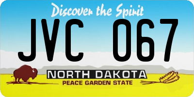 ND license plate JVC067