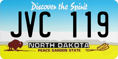 ND license plate JVC119