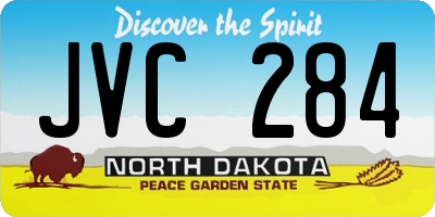 ND license plate JVC284