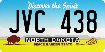 ND license plate JVC438