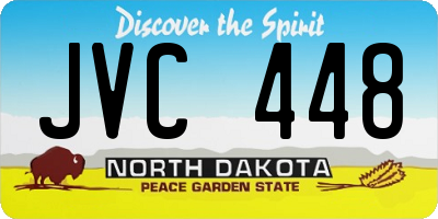 ND license plate JVC448