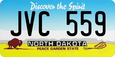 ND license plate JVC559