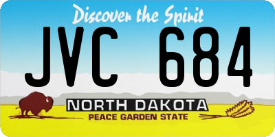 ND license plate JVC684
