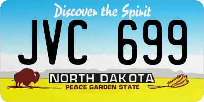 ND license plate JVC699