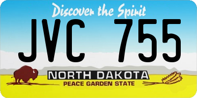ND license plate JVC755