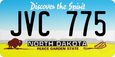 ND license plate JVC775
