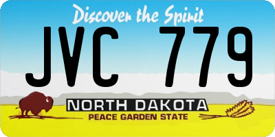 ND license plate JVC779