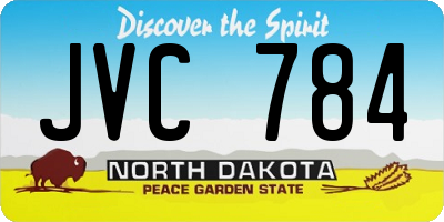 ND license plate JVC784