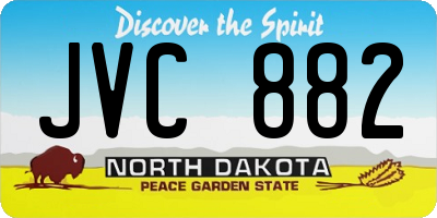 ND license plate JVC882