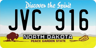 ND license plate JVC916