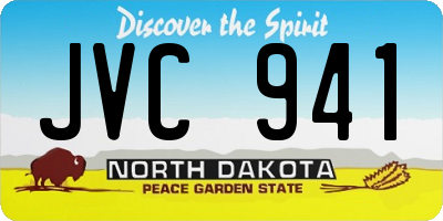 ND license plate JVC941