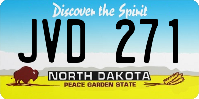 ND license plate JVD271