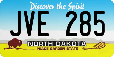 ND license plate JVE285