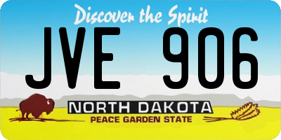 ND license plate JVE906