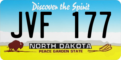 ND license plate JVF177