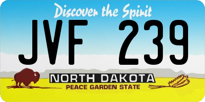 ND license plate JVF239
