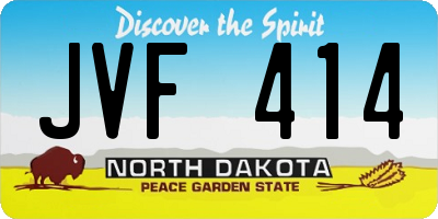 ND license plate JVF414