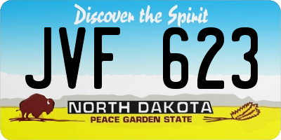 ND license plate JVF623