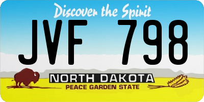 ND license plate JVF798